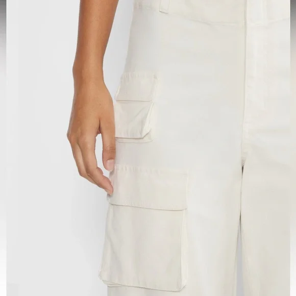 NWT Aritzia Cargo Pants White Birch - Picture 5 of 11
